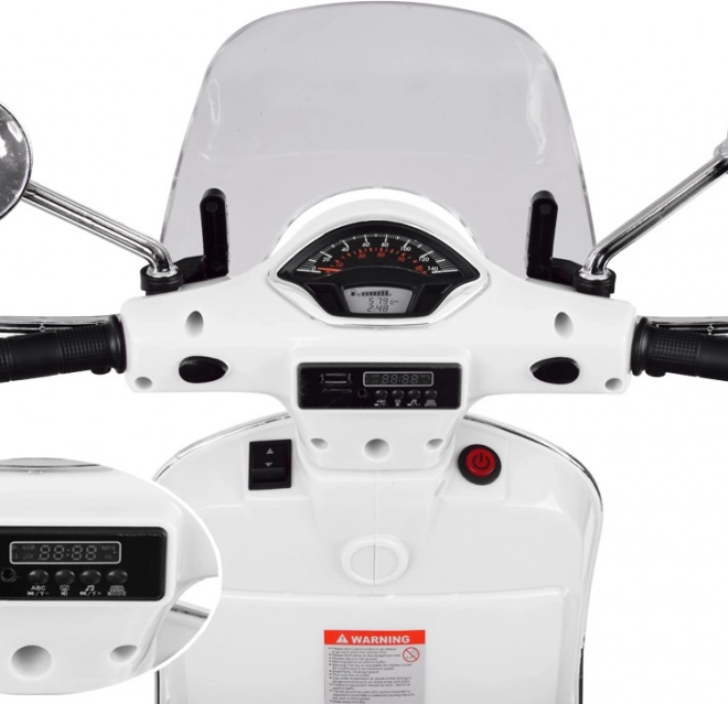 Elektrický skúter Vespa GTS Super pre deti – Biela