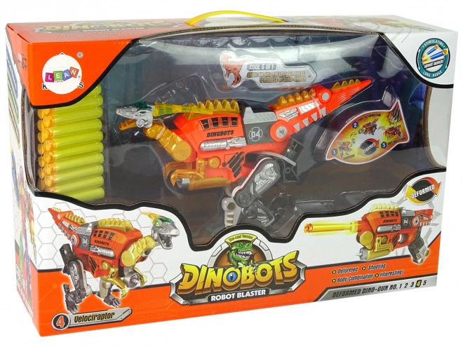 Dinobot 2v1 Pomarančový Velociraptor