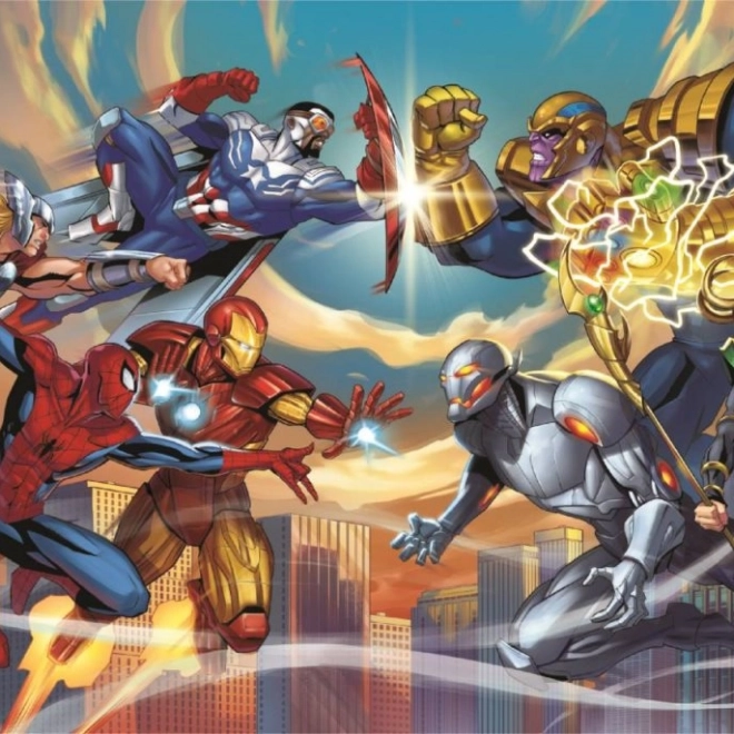 Panoramatické puzzle Marvel: Hrdinovia vs. zloduchovia 1000 dielikov