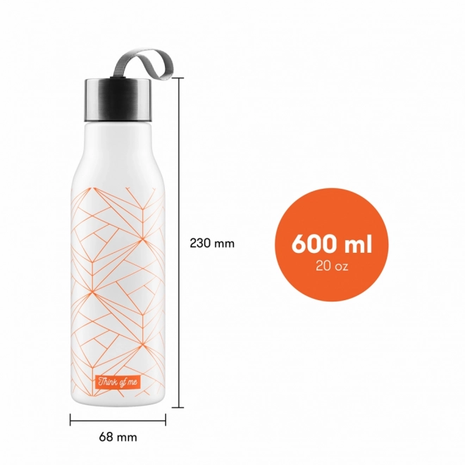 Plastová fľaša Mysli na mňa, 600 ml