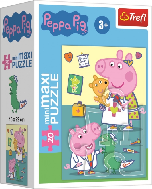 Puzzle Prasiatko Peppa: Zdravotná prehliadka 20 dielikov