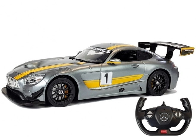 R/C auto Mercedes-AMG GT3 Rastar 1:14 sivé na diaľkové ovládanie