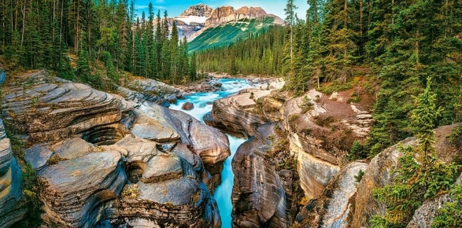 Puzzle Kaňon Mistaya, Národní park Banff, Kanada