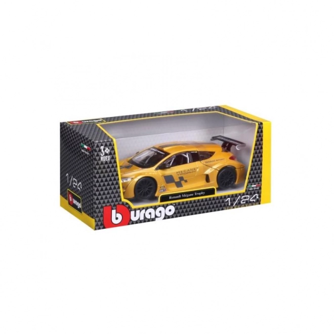 Bburago model Renault Mégane Trophy 1:24 Metalická žltá 18-22115