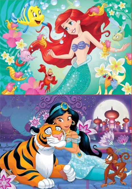 Educa puzzle Disney princezné: Ariel a Jasmína 2x48 dielikov