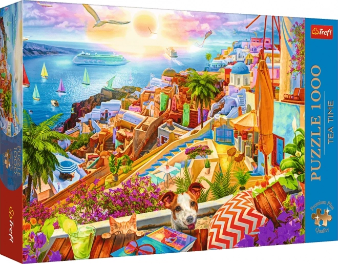 Puzzle 1000 dielikov prémiovej kvality Návšteva Santorini