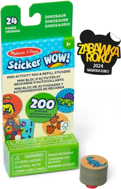 Sticker Wow náhradná náplň + mini knižka – dinosaury