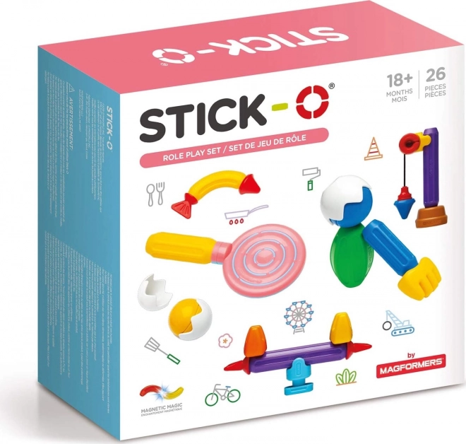 Stick-O Šikulka magnetická stavebnica 26ks