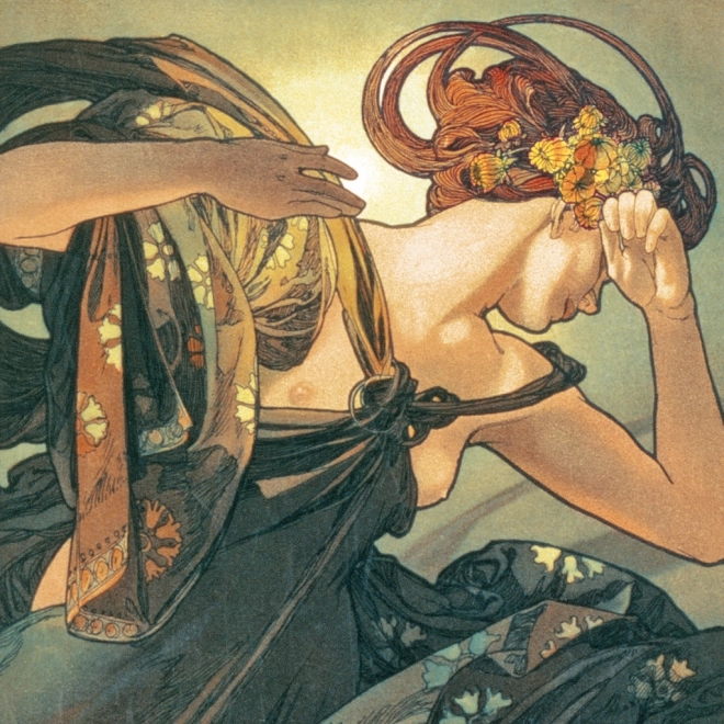 Poznámkový kalendár Alfons Mucha 2025