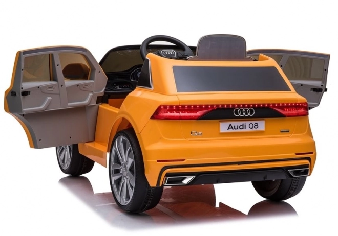 Elektrické auto Audi Q8 pre deti, žlté lakované