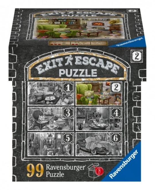 Ravensburger Únikové EXIT puzzle: Strašidelné sídlo 2 - V obývačke 99 dielikov