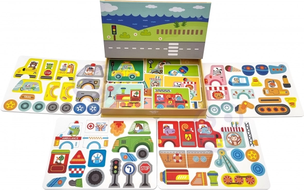 Tooky Toy Magnetická Montessori Skrinka s 80 Dielikmi