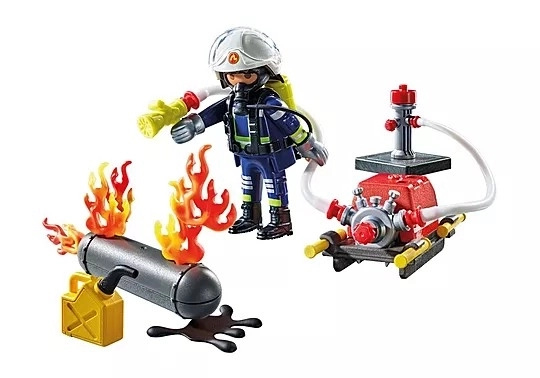 Hasič s vodnou pumpou Playmobil