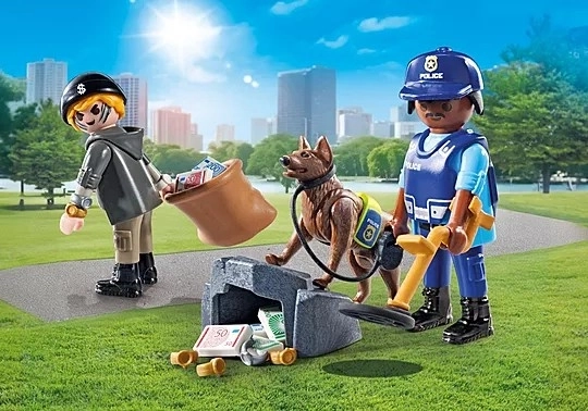 Playmobil Hľadanie s policajným psom