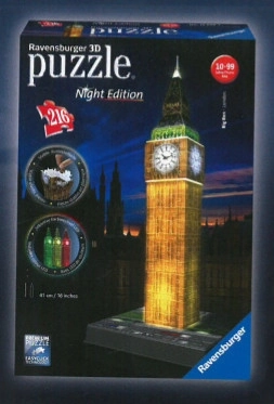 Svietiace 3D puzzle Nočná edícia Big Ben 216 dielikov