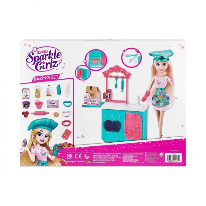 Bábika Sparkle Girlz 27 cm Sada na pečenie