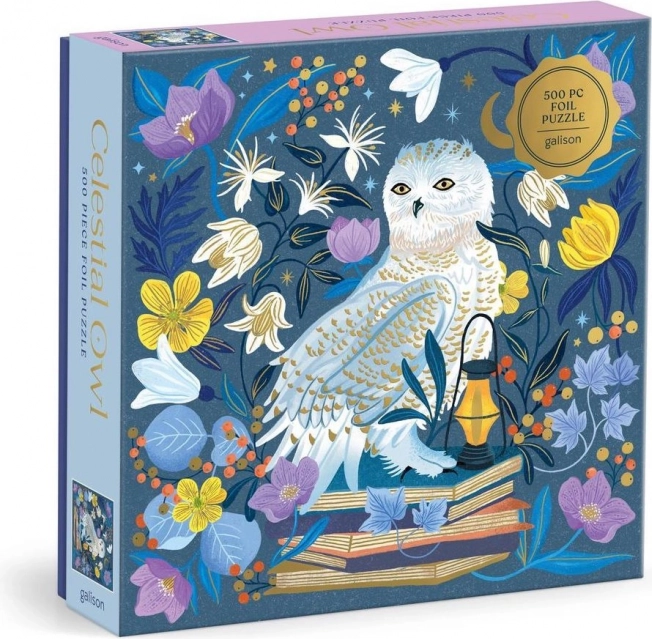 Kovové štvorcové puzzle Nebeská sova 500 dielikov od GALISON