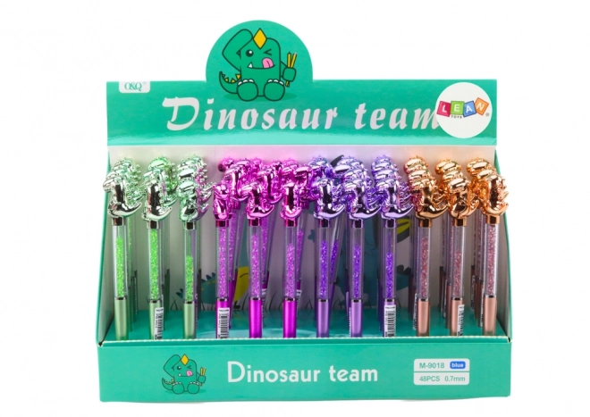 Guličkové pero s dinosaurom a drahokamami 0,7 mm