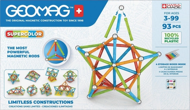 Geomag Supercolor Stavebnica 93 Dielikov