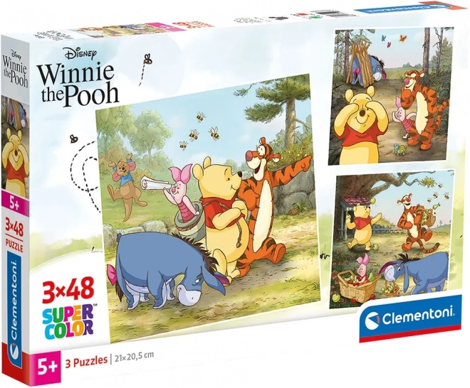 Puzzle Macko Pú 3x48 dielikov Clementoni