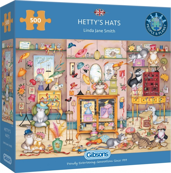 Puzzle Klobouky od Hetty 500 dielikov