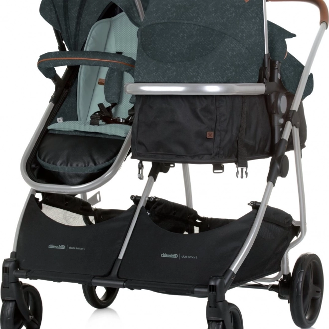 Kočík pre dvojčatá Chipolino Duo Smart Basil
