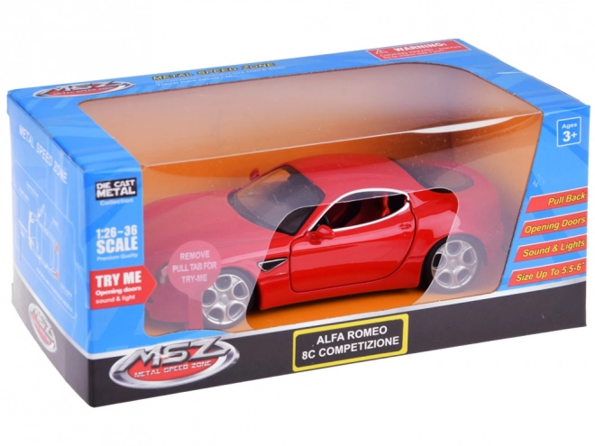 Model auta Alfa Romeo 8C Competizione 1:32 s efektmi