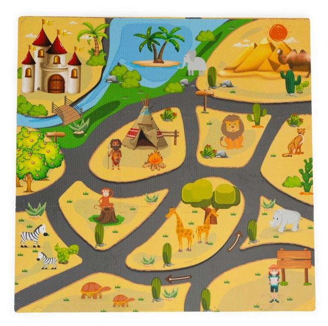 Vzdelávacia penová podložka Safari puzzle