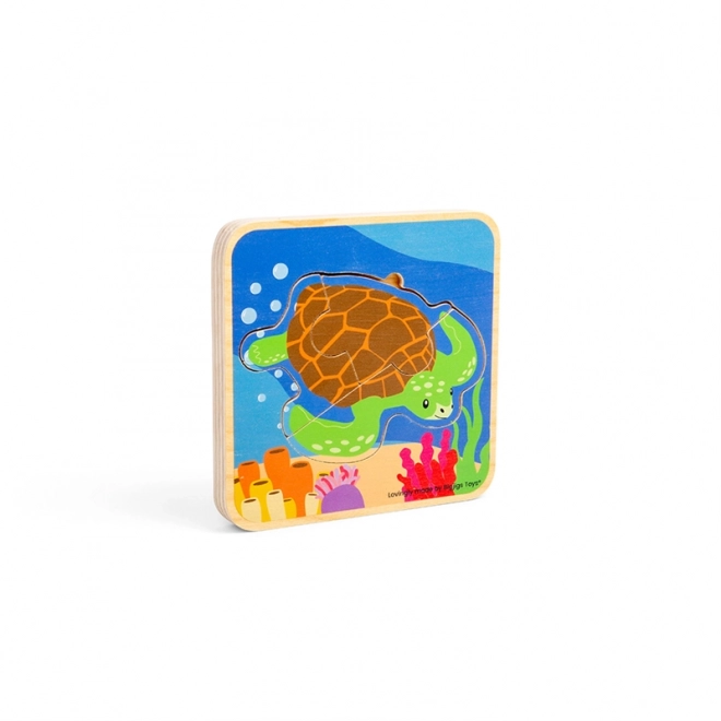 Bigjigs Toys puzzle životný cyklus korytnačky