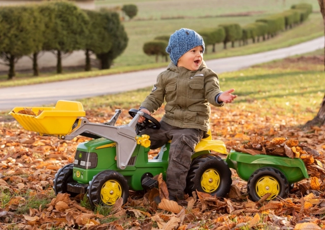 Traktor na pedále Rolly Toys John Deere so lyžicou a prívesom
