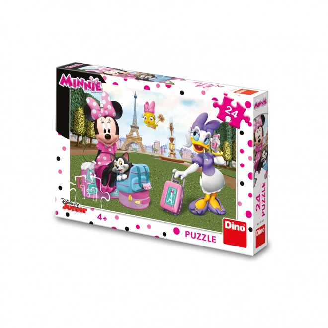 Puzzle Minnie v Paríži 24 dielikov