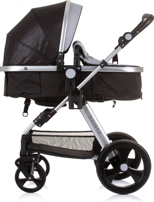 CHIPOLINO Kombinovaný kočík HAVANA 2v1 Obsidian – Silver