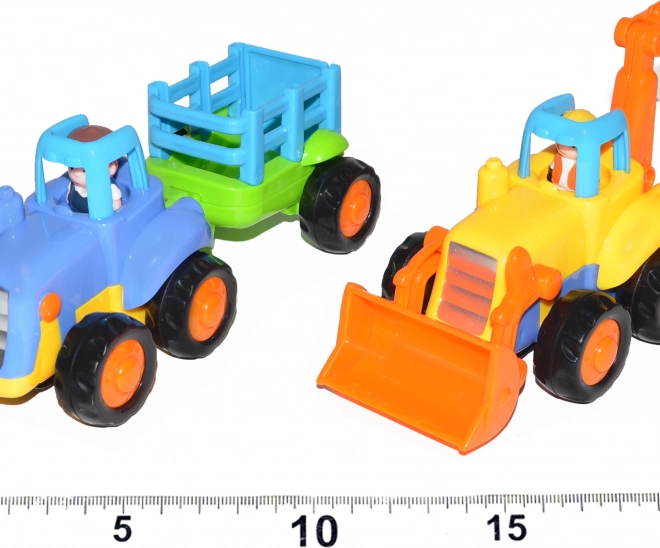 Traktor alebo bager so zotrvačníkom 16 cm