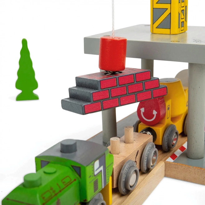 Bigjigs Rail Veľký žeriav žltý