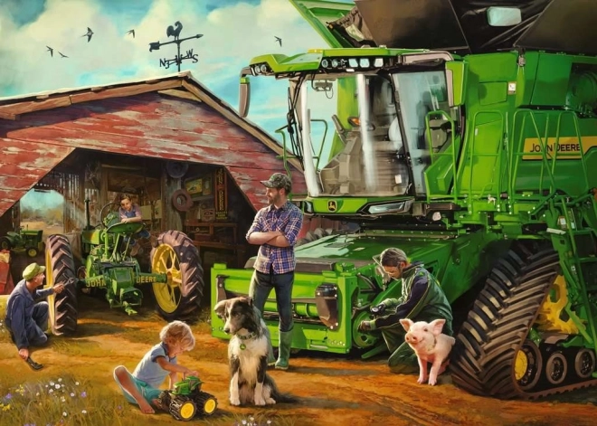 Ravensburger puzzle John Deere kedysi a teraz 1000 dielikov
