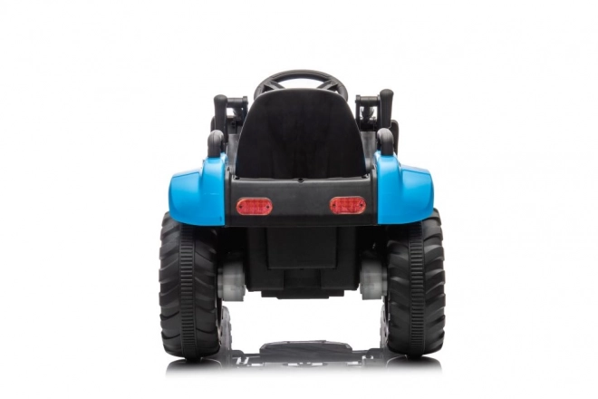Elektrický detský traktor s lyžicou modrý