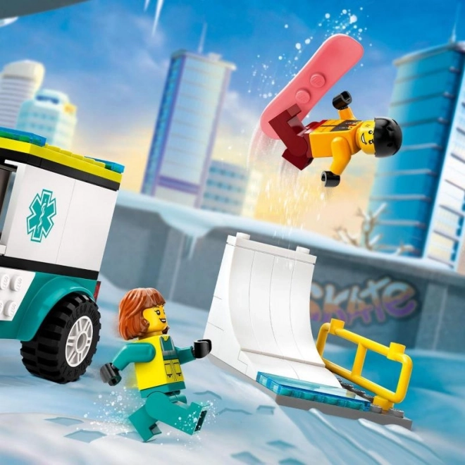 LEGO City Sanitka a Snowboardista