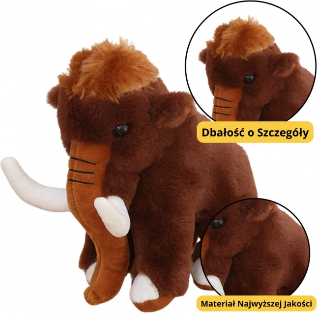 Plyšový mamut hnedý 20 cm