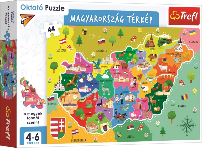 Edukačná skladačka Maďarská mapa