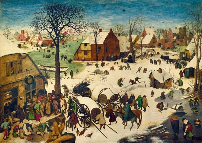 Puzzle Sčítání ľudu v Betleheme 1000 dielikov