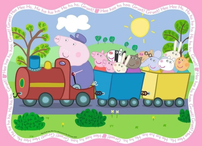 Puzzle Prasiatko Peppa 4x42 dielikov