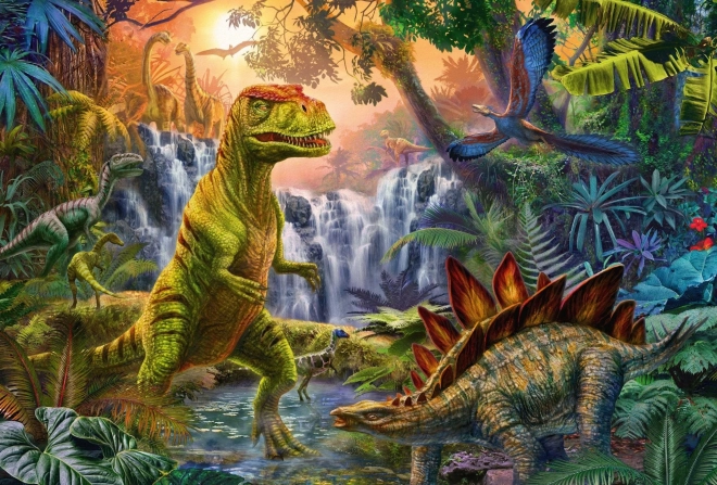 Schmidt puzzle dinosaury 4v1 v plechovom kufríku