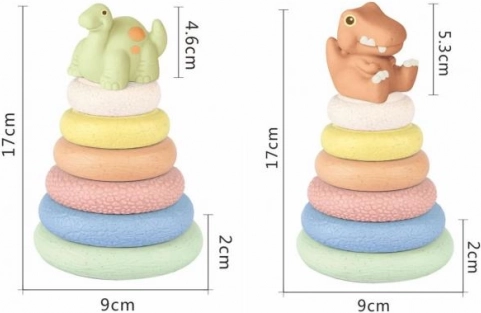 ZIRO mäkké navliekacie krúžky Dino