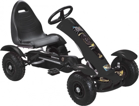 Čierny šlapací gokart