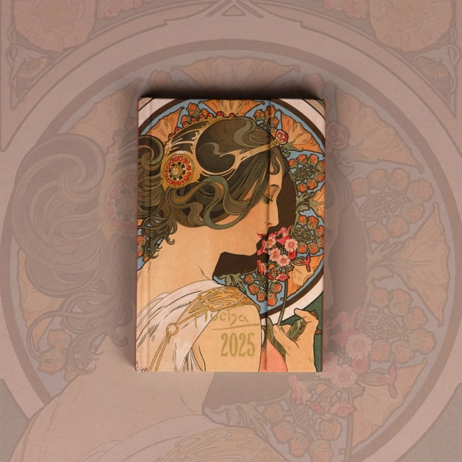 Týždenný magnetický diár Alfons Mucha 2025