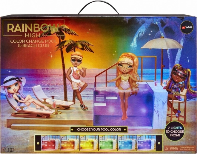 Rainbow High meniaci sa bazén a plážový klub herný set