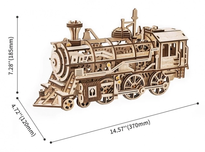 Robotime rokr 3D drevené puzzle lokomotíva