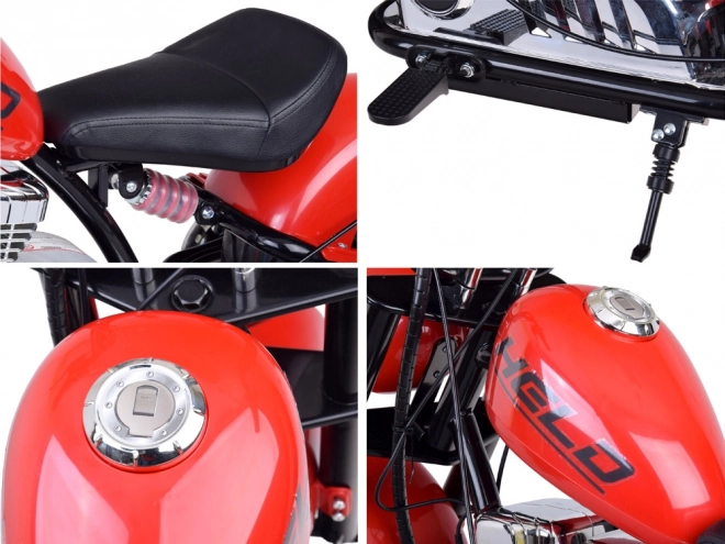 Elektrický chopper motocykl pre deti – Červená