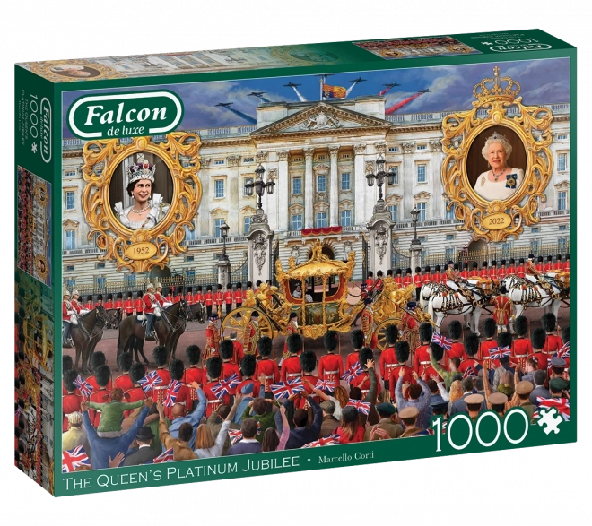 Puzzle Falcon Královnino Platinové Výročí 1000 Dielikov