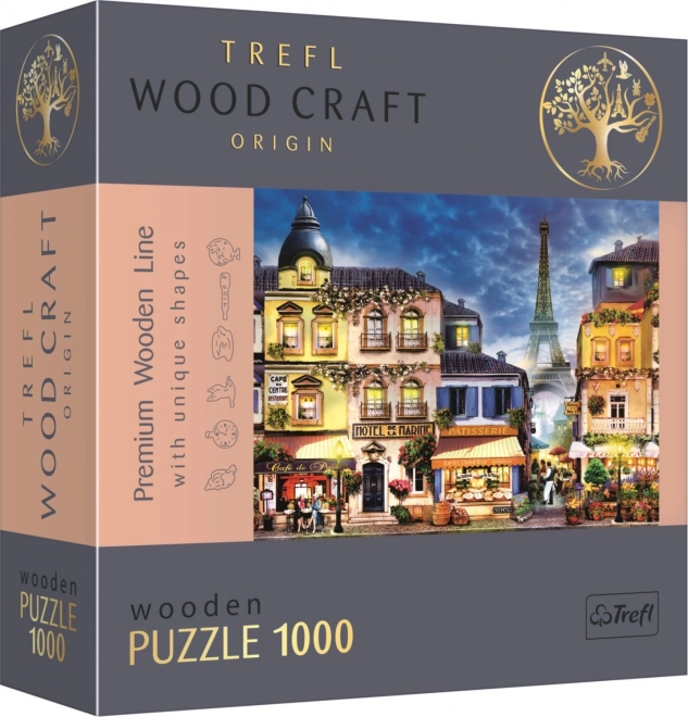 Trefll Francúzska ulica Drevené puzzle 1000 dielikov